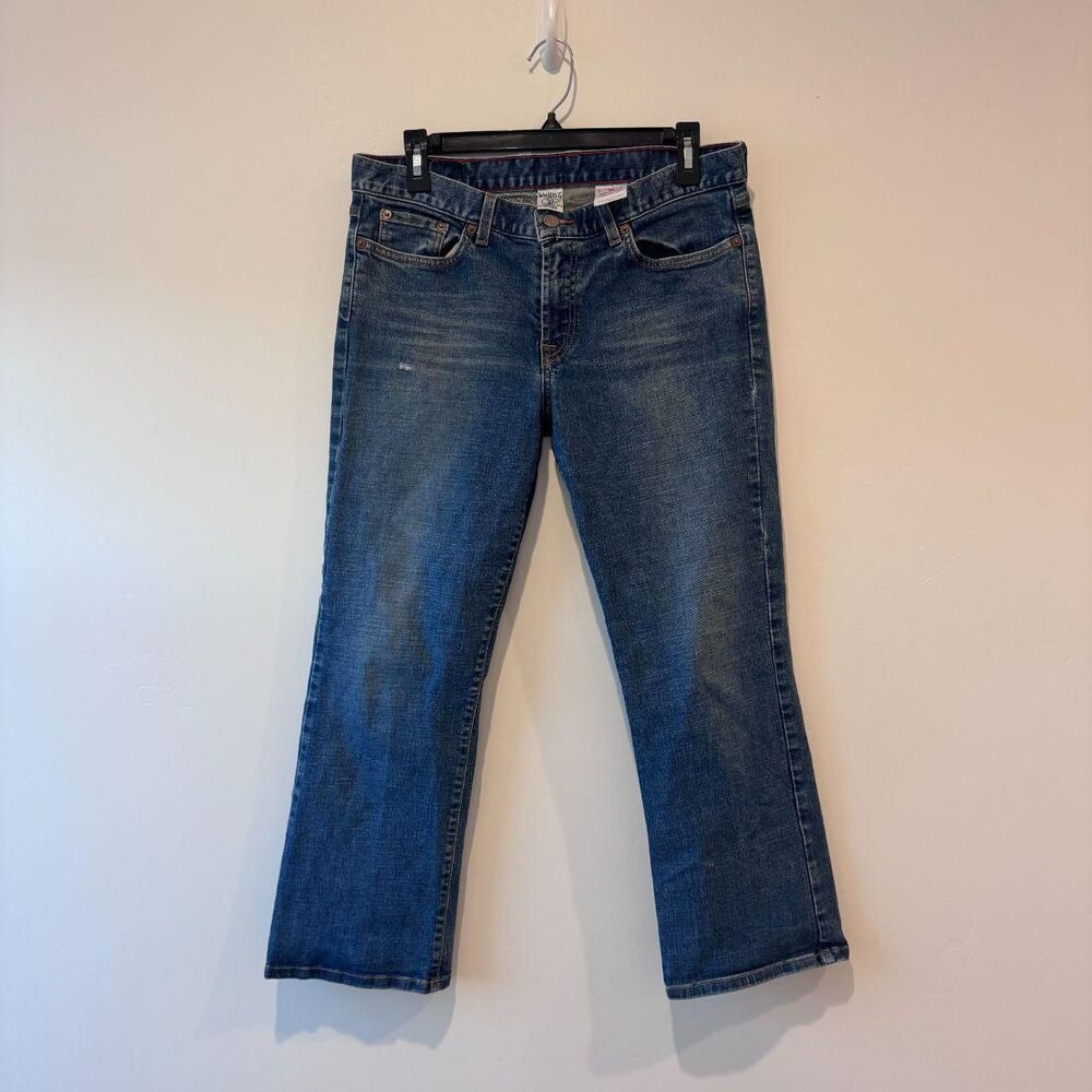 Lucky Brand American Made Dungarees Powered Peanut Crop Jeans Size 12 / 31